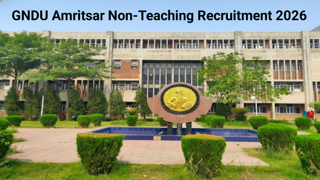 GNDU Amritsar Non-Teaching Recruitment 2026-Out | Online Application Form
